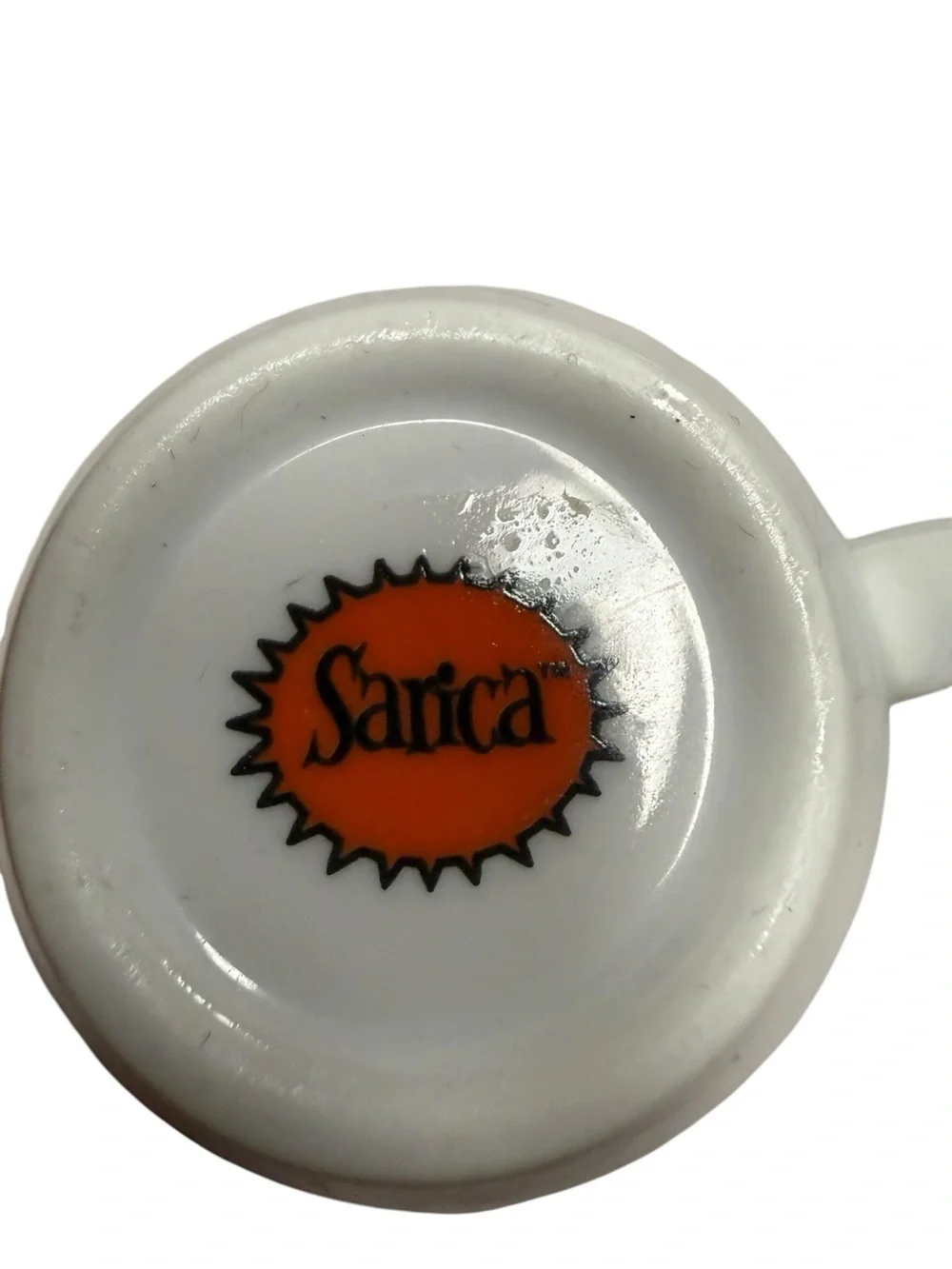 Vintage Sarica Retro Free Time Yellow & Brown Espresso Cup with Saucer